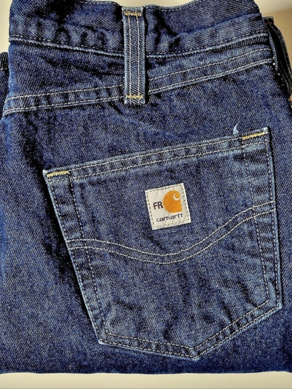 Carhartt Flame-Resistant Lined Utility Denim Jean Relaxed Fit Blue Waist 32 x 30